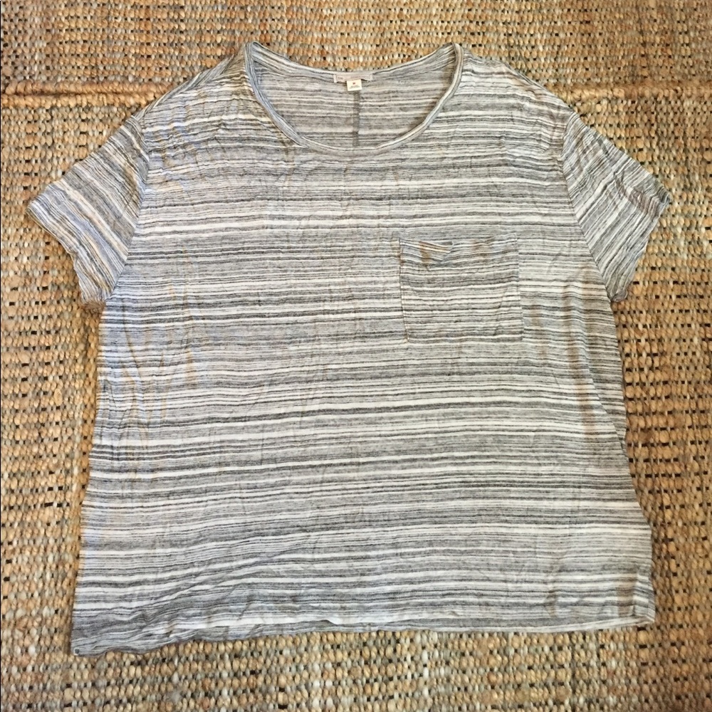 EUC Boxy Cropped Space Dyed Tee